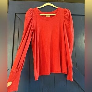 Nation LTD ‘Elizabeth’ Puff Sleeve Long Sleeve Top, Large